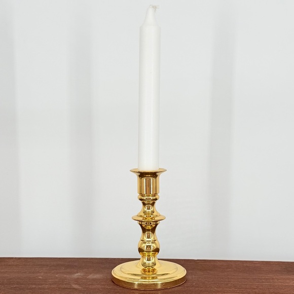 Baldwin Brass Candle Holder‎ Four Inches Vintage Made In USA - Picture 1 of 5